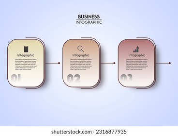 Business infographic data process diagram design for template.