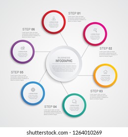Business infographic. Business data visualization. Vector infographics timeline design template. Diagram with steps, processes or options.can use for workflow layout, web design, diagram,annual report