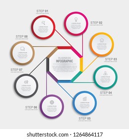 Business infographic. Business data visualization. Vector infographics timeline design template. Diagram with steps, processes or options.can use for workflow layout, web design, diagram,annual report