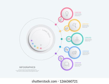 Business infographic. Business data visualization. Vector infographics timeline design template. Diagram with steps, processes or options.can use for workflow layout, web design, diagram,annual report