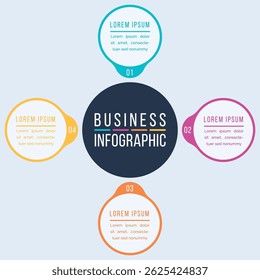 Business infographic design 4 options information