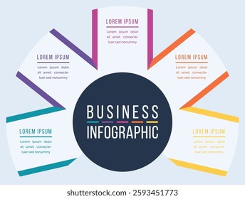 Business Infographic design 5 information