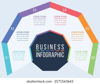 Business Infographic design 6 Options information