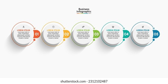 Plantilla de fondo de diseño de infografía de negocios