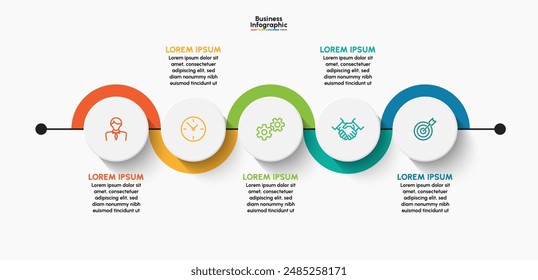 Business infographic design background template