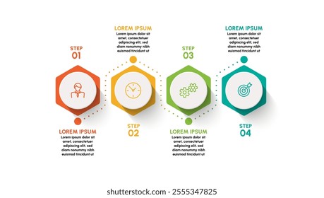 Business infographic design background template Vector