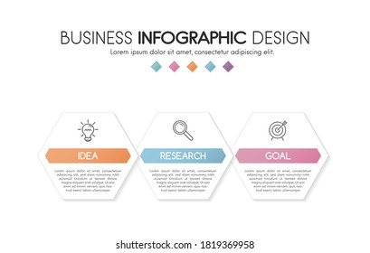 Diagram 3 Steps Colourful Infograph Vector Stock Vector (Royalty Free ...