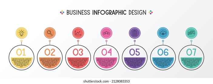 Business infographic design. Flowchart concept. Vector