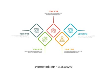 Business infographic design flowchart steps elements