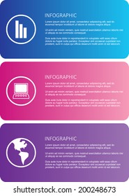 Business infographic design with icons in flat color