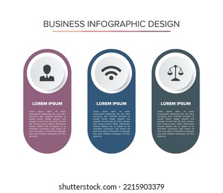 Presentación de Business Infographic Design en un elegante color plano