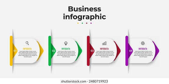 Business infographic design presentation business infographic template with 4 options	