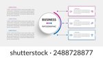 Business infographic design template with 3 options, steps or processes