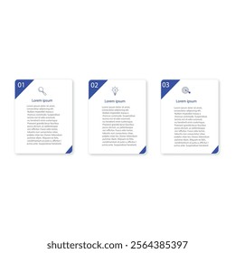 Business infographic design template with 3 options, steps or processes. Can be used for layouts