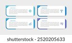 Business infographic design template with 4 options, steps or processes. Can be used for workflow layout, diagram, annual report, web design