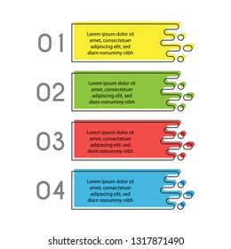 Business Infographic design template with 4 steps. Vector illustrstion eps 10