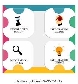 Business infographic design template with 4 options, steps or processes with line icons. Can be used for workflow layout, diagram, annual report, web design. process steps diagram, presentations