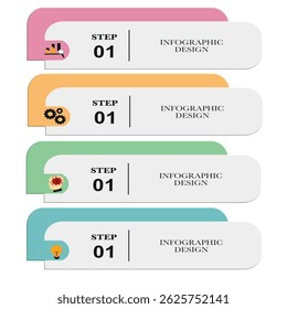 Business infographic design template with 4 options, steps or processes with line icons. Can be used for workflow layout, diagram, annual report, web design. process steps diagram, presentations