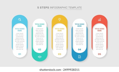 Business Infographic Design Template with 5 Data Points