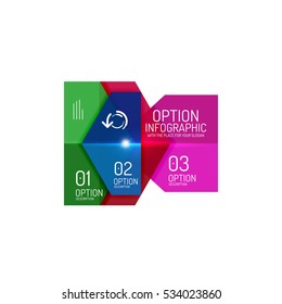 Business infographic design template. Abstract geometric elements suitable for text or infographics