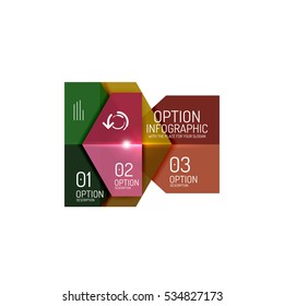 Business infographic design template. Abstract geometric elements suitable for text or infographics