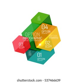 Business infographic design template. Abstract geometric elements suitable for text or infographics