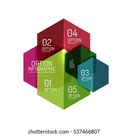 Modelo de design de infográfico de negócios. Elementos geométricos abstratos adequados para texto ou infográficos