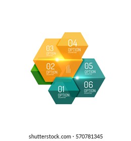 Business infographic design template. Abstract geometric elements suitable for text or infographics
