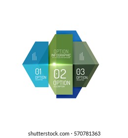 Business infographic design template. Abstract geometric elements suitable for text or infographics