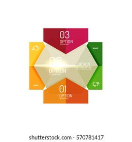 Business infographic design template. Abstract geometric elements suitable for text or infographics