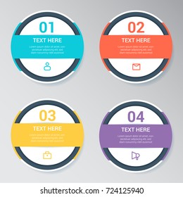 Business infographic design template with editable elements and cartoon businessman character