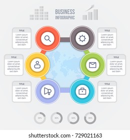 Business infographic design template with editable elements