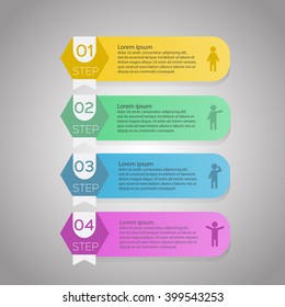 Business infographic design template - flat vector illustration.