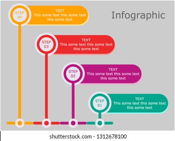 Business Infographic design template, Four colorful rectangular elements. Design by Inkscape.