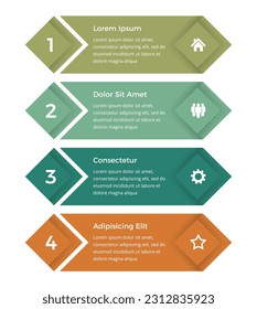 Business infographic design template with four vertical options or steps, process, workflow template, vector eps10 illustration