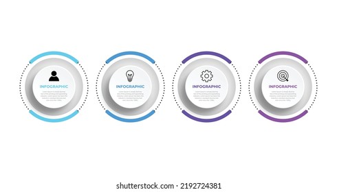 Business infographic design template with icons and 4 options or steps