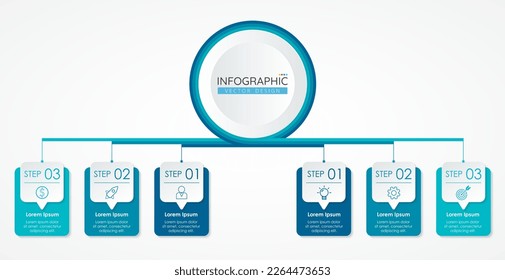 Business infographic design template with icons and 3 options or steps for presentations banner, workflow layout, process diagram, flow chart, info graph. Vector Infographics for business concept.