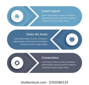 Business infographic design template with three vertical options or steps, process, workflow template, vector eps10 illustration