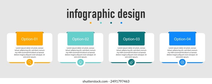 Business infographic design  template timeline with 4 steps, options. can be used for workflow diagram, info chart, web design. vector illustration.	
