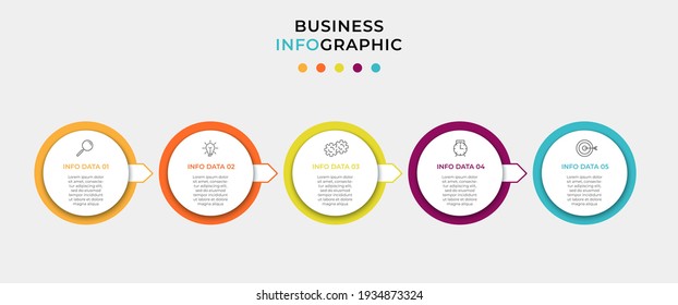 Info Graphic Business Presentation 5 Steps Stock Vector (Royalty Free ...