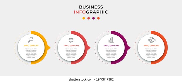 Business Infographic Design Template Vector Icons Stock Vector (Royalty ...