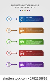 business infographic design template vector