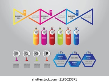 Business Infographic design template Vector, Can be used for steps, options, business process, workflow, diagram, flowchart concept, timeline, marketing icons, info graphics, Infographic Elements.