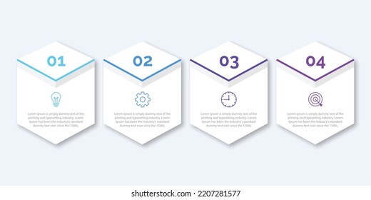 Business Infographic design template Vector with icons and 4 four options or steps. Can be used for process diagram, presentations, workflow layout, banner, flow chart, info graph