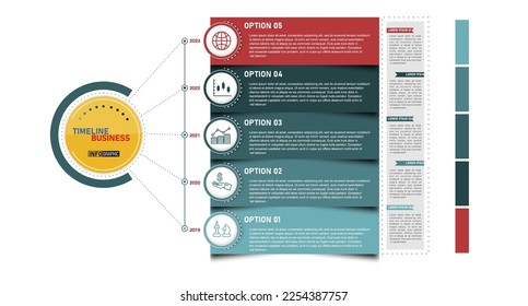 business infographic design template vector illustration with icons and 5 options or steps can be used for process presentation layout banner data graph presentation