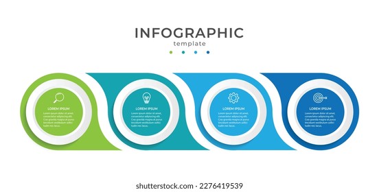 Business Infographic design template Vector with icons and 4 options or steps.