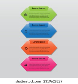 Business Infographic design template Vector with icons and 4 options or steps