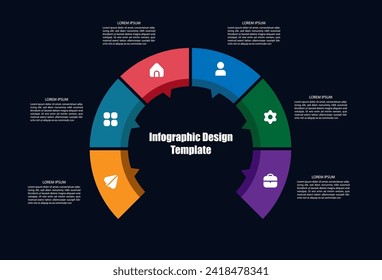 vector de plantilla de diseño de Infografía de Negocio