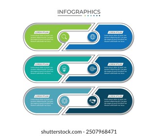 Vector de la Plantilla del diseño de la infografía del negocio con los iconos y 6 opciones