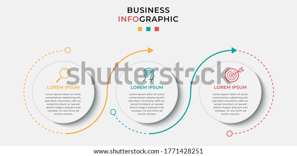 Business\
Infographic design template Vector with icons and 3 three options\
or steps. Can be used for process diagram, presentations, workflow\
layout, banner, flow chart, info\
graph